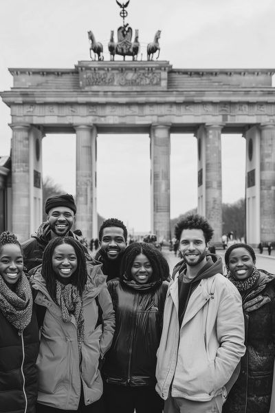 African-German-Friends-bw